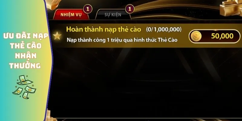 Ưu đãi nạp thẻ cào nhận thưởng ngay